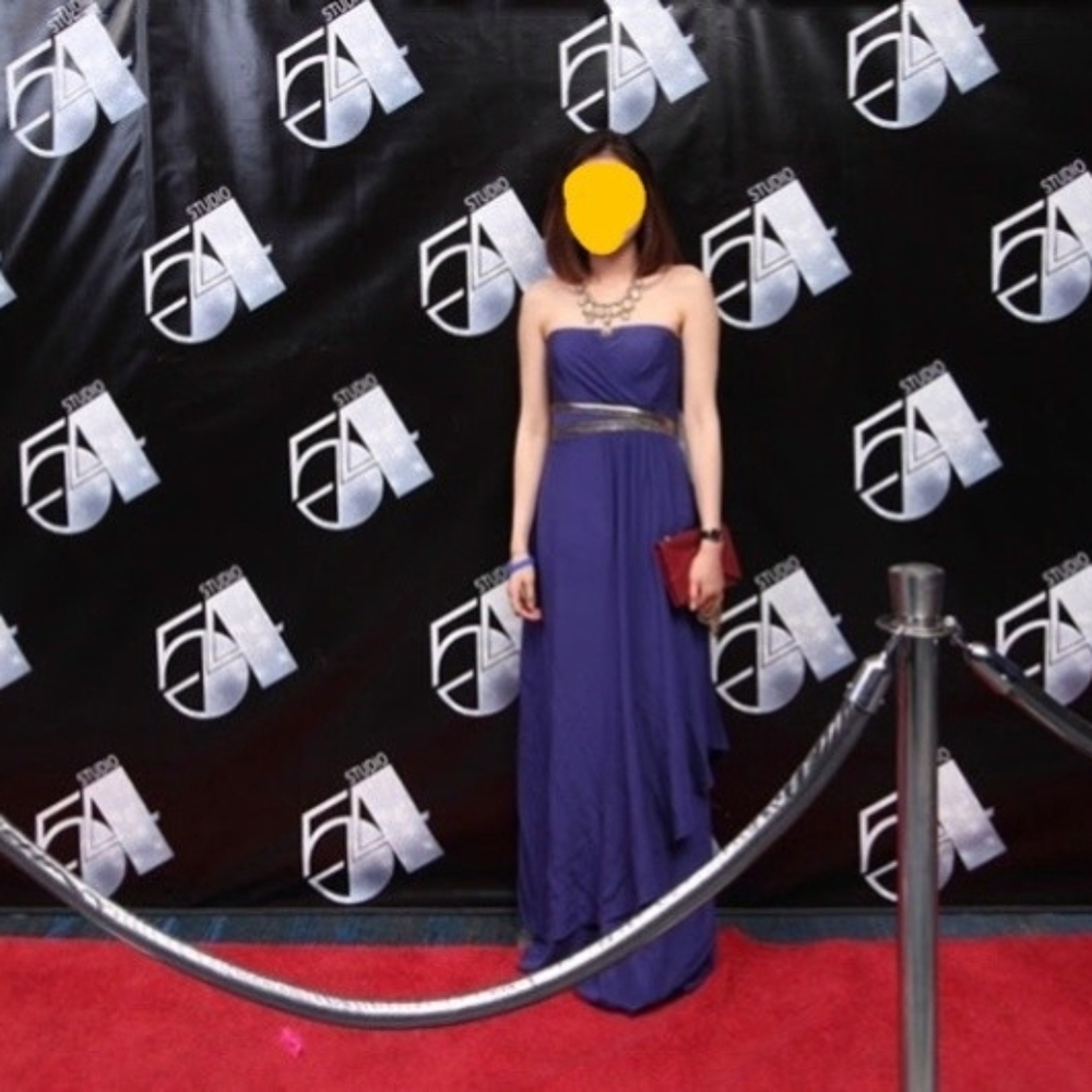 Nicole Miller strapless silk gown